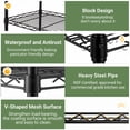thumbnail image 6 of Ktaxon 4-Tier Metal Shelving Unit, Adjustable Shelf Organizer for Garage Kitchen, Storage Rack Capacity for 1100 lbs, 36"W x 14"D x 55"H, Black, 6 of 14