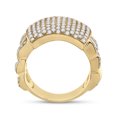 thumbnail image 4 of 10kt Yellow Gold Mens Round Diamond Statement Fashion Ring 2.00 Cttw, 4 of 4