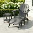 thumbnail image 7 of Folding Adirondack Ottoman set of 2, HDPE Outdoor Adirondack Chair Footrest for Outside Indoor,19.7in W,Grey(Set of 2), 7 of 7