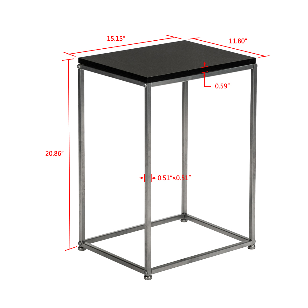 Kshioe Metal Side Table End Table Single Layer Snack Table, Gray - image 1 of 6