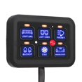 thumbnail image 1 of Automatic Dimmable LED Touch Control Panel, Wide Applicability Long Lifespan Stable Connection 6 Gang LED Switch Panel  For Vehicle, 1 of 8
