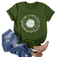 thumbnail image 2 of outfmvch t shirts for women casual printing short sleeves loose t-shirt womens tops shirts for women army green, 2 of 5