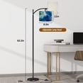 thumbnail image 3 of Arc Floor Lamps Marbled blue abstract Liquid marble pattern Modern LED Adjustable Lampshade Standing Light for Living Room Reading Bedroom Office, 3 of 5