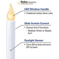 thumbnail image 4 of Xodus Innovations FPC1221A Battery Operated LED Dusk to Dawn Window Candle with Amber Steady On or Flicker Flame, Antique Bronze, 4 of 4