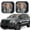 Elephant In Smoke, variant on Naloa Faces Of The Cat 2 Piece Foldable Car Sun Shades, Car Windshield Sunshade, Front Window Sunshade for Car, Truck, SUV - Small