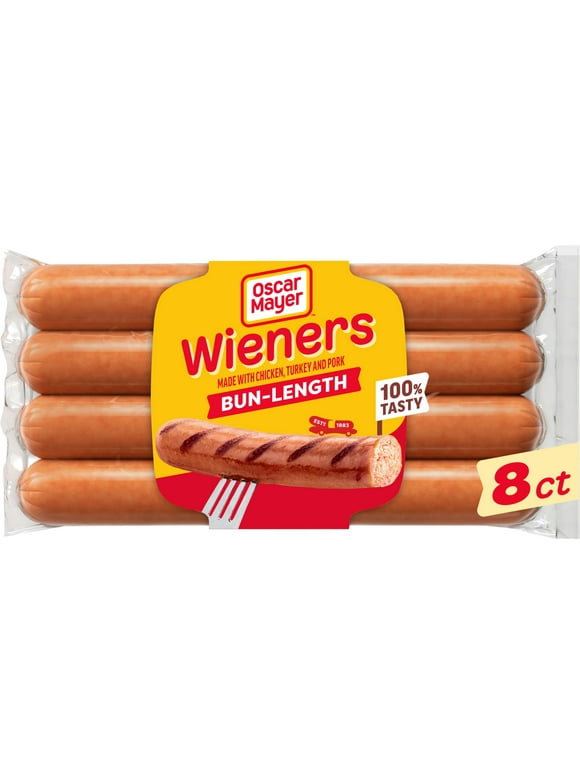 Oscar Mayer Bun-Length Wieners Hot Dogs, 8 ct Pack