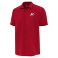 thumbnail image 2 of Men's-Antigua  Red Jeff Gordon Activate Woven Short Sleeve Button-Up Shirt, 2 of 3
