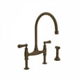 thumbnail image 4 of Rohl  Perrin & Rowe Georgian Era Bridge Kitchen Faucet with Side Spray English Gold Gold Finish, 4 of 5