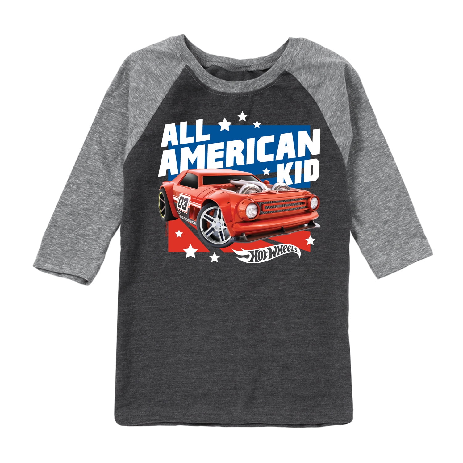 Hot Wheels All American Kid Toddler And Youth Raglan Graphic T