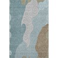 thumbnail image 2 of Addison Rugs Mayfield Premium Machine Washable Transitional Spiral Teal Rectangle Rug, 10' x 14', 2 of 8