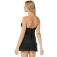thumbnail image 2 of Coco Reef Women's Charisma Tie-Back Ruched Pleated Tankini Top (40DD, Black), 2 of 6