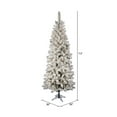 thumbnail image 4 of Vickerman 7.5' Flocked Pacific Artificial Christmas Tree, Clear Lights, 4 of 7