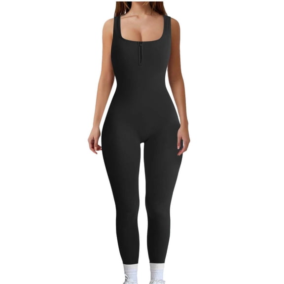 Wdfiry Women's Yoga Jumpsuits One Piece Tank Tops Rompers Sleeveless Exercise Gym Workout Jumpsuits