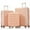 Pink, variant on PAPROOS Luggage Sets, 3 Piece Carry on Luggage with Spinner Wheels and Bags, Lightweight Hardshell Suitcase Set with TAS Lock, ABS 20 inch Luggage for Travel, Brown