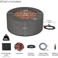 thumbnail image 3 of Real Flame Aegean 36" Round Steel Propane or Natural Gas Fire Pit Table in Weathered Slate, 3 of 9