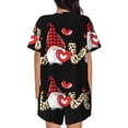 thumbnail image 6 of Fuzoiu Love Gnomes Print Women's Short-Sleeved Pajama Set,Lounge Sleepwear Set,Womens Pajama Sets 2 Piece,Button-Up Top and Shorts with Pockets-X-Large, 6 of 7