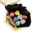 thumbnail image 3 of Guozer Natural Crystal Agate Stone Crystal Stone Gift Box - 8 * Crystal Stone with Wooden Box, 3 of 9