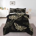 thumbnail image 2 of Erosebridal Skeleton Gothic Bedding Queen Comforter Set, Black Gold Down Comforter, Bohomian Style Decor, Lightweight, 2 of 8