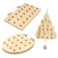 thumbnail image 3 of BeesClover Bird Cork Stopper Toys, Training Aids, Bird Chewing Toy, Half Round Large, Rectangular Large, Christmas Tree Pendant, Perch Stand Parrot Toys For Small And Medium Parrots, 3 of 8