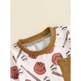 thumbnail image 6 of Nygoyerh Toddler Baby Boys Summer Baseball Print Clothes Short Sleeve T-shirt with Casual Elastic Waist Shorts 2Pcs Infant Vacation Short Pants Sets 6M 12M 18M 24M 3T, 6 of 9