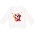 thumbnail image 2 of Inktastic Cute Golden Retriever with Heart Sunglasses and Bubblegum Toddler Sweatshirt, 2 of 4