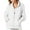 White, variant on Womens Athletic Jacket Plus Size Notch Lapel Solid Color Long Sleeve Zipper Tops with Pockets Classic Gym Workout Outerwear for Running Hiking Cycling