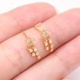 thumbnail image 5 of Golden Sparkle Flower Dangle Gem Drop Nose Stud Ring, 5 of 5