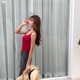 thumbnail image 4 of Guardurnaity Top sin costuras para mujer de verano, bonito tejido elástico y suave, Top corto de verano para mujer, Top corto para mujer Ropa interior negro, 4 of 4