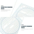 thumbnail image 5 of MOKKHNB Drafting Template Drawing Ruler Plastic Blue 1 Set, 5 of 8