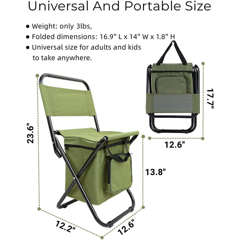 Seenda 3 in 1 Foldable Camping Chair with Storage Cooler Bag