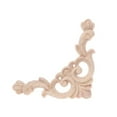 thumbnail image 4 of 4pcs/set Wood Carved Corner Onlay Applique Unpainted Frame Cupboard Cabinet Deca, 4 of 8