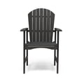 thumbnail image 3 of GDF Studio Easter Outdoor Weather Resistant Acacia Wood Adirondack Dining Chairs (Set of 2), Dark Gray Finish, 3 of 7