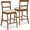 Chestnut/Cream, variant on Best Choice Products Counter-Height Farmhouse Stools, Solid Wood w/ Cushion & Backrest, Set of 2 - Chestnut/Cream