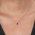 thumbnail image 4 of Gem Stone King 925 Sterling Silver Blue Mystic Topaz Teardrop Pendant Necklace for Women (0.50 Cttw, Gemstone November Birthstone, Round 5MM, with 18 inch Silver Chain), 4 of 4