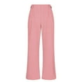 thumbnail image 6 of Simua Women's Elegant Flowy Dress Pants Front Pleated High Waisted Casual Wide Leg Loose Palazzo Trousers with Pockets, 6 of 9