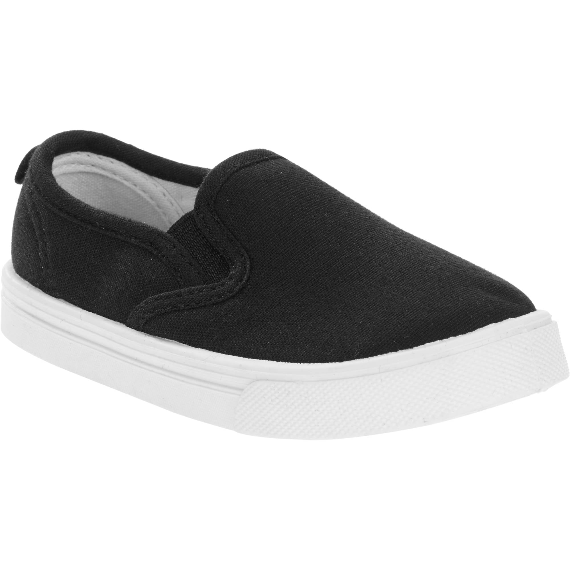 boys black slip on sneakers