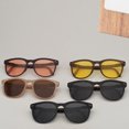 thumbnail image 2 of 1 Set Folding Sunglasses Solid Construction UV Resistant PC Fashionable Small Frame Sunglasses with Storage Case Set for Female, 2 of 8