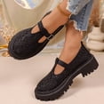 thumbnail image 5 of Willtoo Women's Mary Jane Shoes Round Toe Retro Chunky Flats Platform Lug Sole Buckle Strap Casual Fashion Walking Shoes, 5 of 6