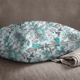 thumbnail image 4 of S4Sassy Cotton Poplin Square Floral Print Teal Green Cushion Cover 2 Pcs Home Decor-14 x 14 Inches, 4 of 4