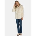 thumbnail image 4 of Time and Tru Women's Faux Shearling Shacket, Sizes XS-XXXL, 4 of 5