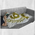 thumbnail image 6 of 60th Birthday Soft Flannel Fleece Throw Blanket, Golden Age Themed Party with Roman Empire Theme Branches Print, Cozy Plush for Indoor and Outdoor Use, 70" x 90", Olive Green Yellow, by Ambesonne, 6 of 6