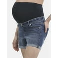 thumbnail image 4 of Time and Tru Women's Maternity Roll Cuff Shorts, Sizes S-XXL, 4 of 5
