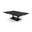 Black Cypress w/Black Base, variant on Wide Rectangle Shaped Coffee Table With Double Metal Base 45"x60"
