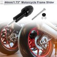 thumbnail image 2 of 10mm Motorcycle Slider Frame Aluminum Alloy Plastic Wheel Fairing Protection Crash Pad Protector Guard 44mm 137mm Bolt Black 1 Set, 2 of 7