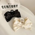 thumbnail image 2 of 5pcs Exquisite Satin Bow Hair Clip Set - Fashionable Ponytail Clip, Suitable for Daily, Party and Special Occasions, 2 of 7