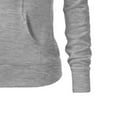 thumbnail image 5 of BODOAO Women's Lightweight Zip Up Hoodie Long Sleeve Thin Casual Hooded Jacket Pullover Print Women Hoodies Top Crop Sleeve Blouse Love Sweatshirt Long Top Women's Cardigan Grey L, 5 of 5