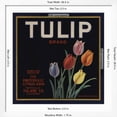 thumbnail image 5 of Art.com Tulip Brand - Porterville, California - Citrus Crate Label Art Print by Lantern Press, White Frame Wall Art, 38" x 38", 5 of 5