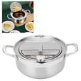thumbnail image 4 of Tempura Deep Fryer Pot, 304 Stainless Steel Kitchen Fryer Tempura Deep Frying Pan, For Kitchen Cooking Chicken,Shrimp,French Fries ANGGREK Descripción de la referencia, 4 of 5