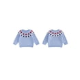 thumbnail image 2 of BemeyourBBs Toddler Baby Girl Boy Patriotic American Flag Sweater 4th of July Outfits Crewneck Long Sleeve Stars Pullover Warm Knit Sweaters Tops Spring Fall Winter Clothes, 2 of 9