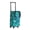 Green Flowers, variant on Foldable Shopping Cart with Wheels and Oxford Cloth Bag, Rolling Grocery Tote for Travel